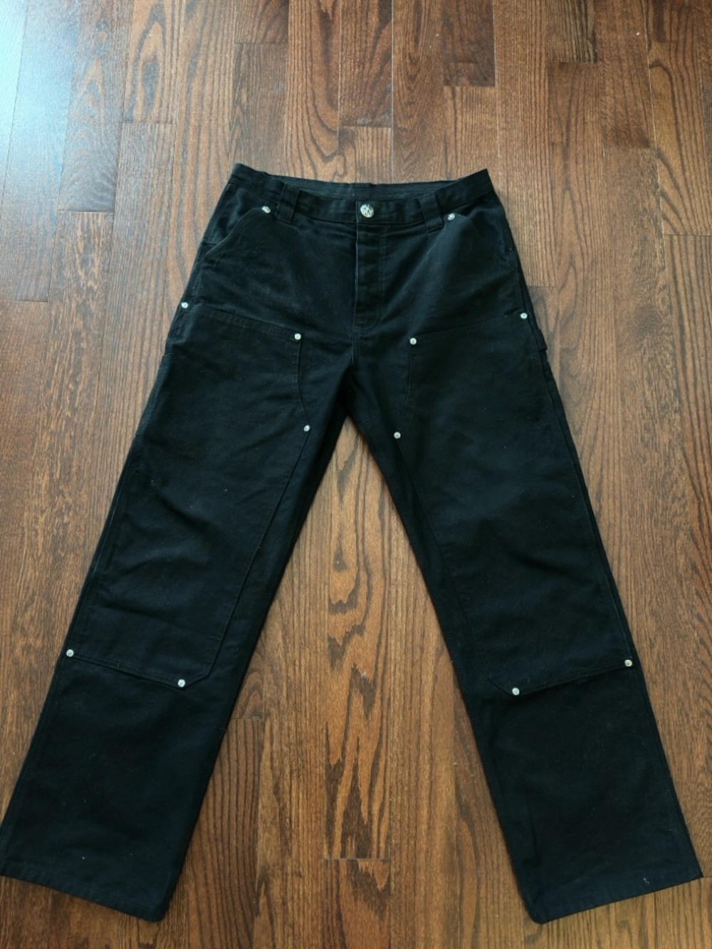 Black Carpenter Straight Leg Pants